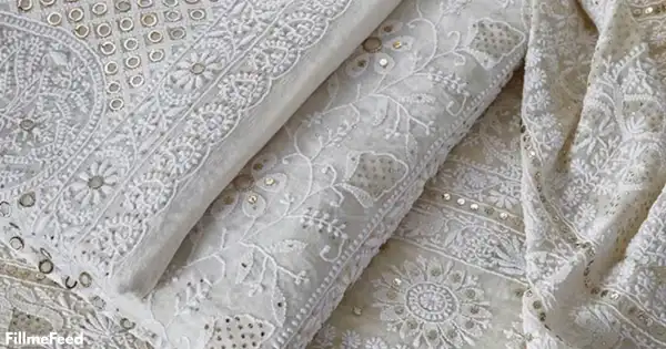 Chikankari embroidery